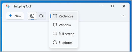 Snipping Tool mode options